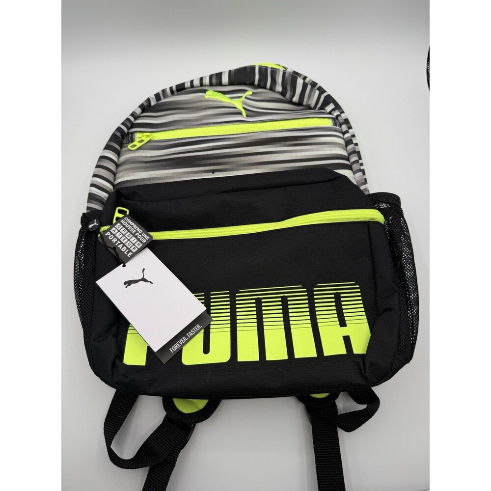 Puma 15" PUMA Backpack - Grey/Black/Yellow/White - New With Tags